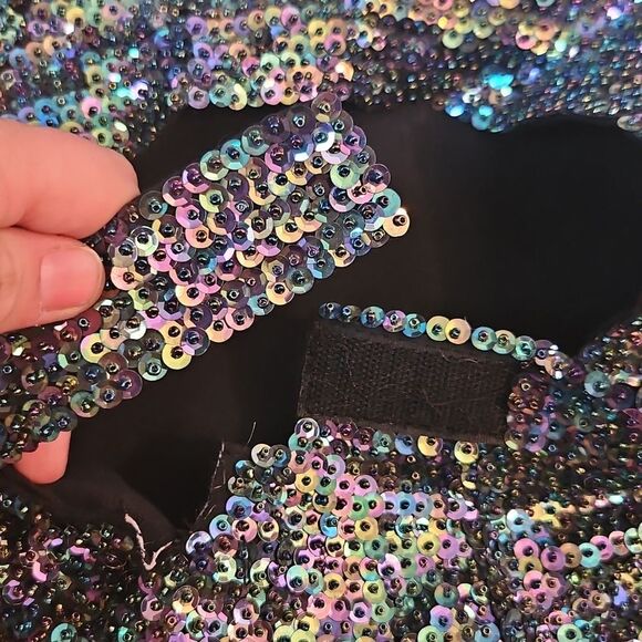 Vintage 1980s JC Statement Beret With Iridiscent Sequins - Picture 3 of 6